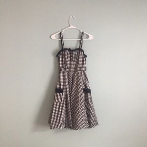 Gingham 1950s summer dress